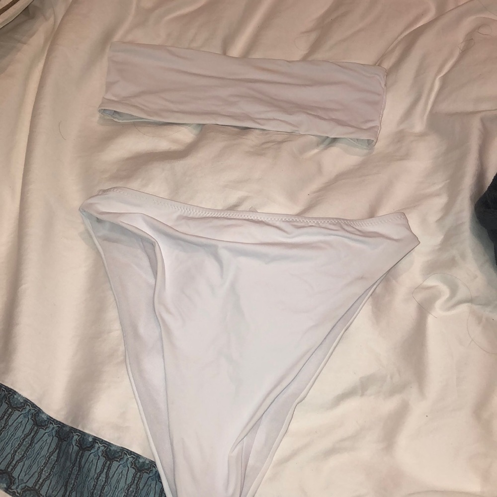 white bikini set